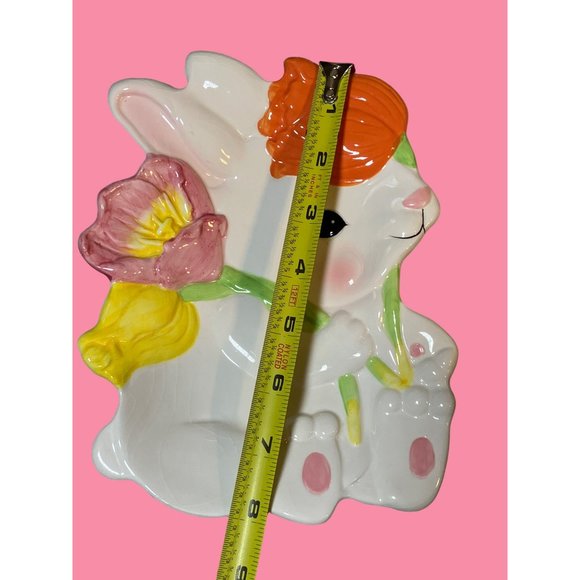Easter Bunny Rabbit Ceramic Candy Tray Plate Dish K-MART BRAND - Picture 3 of 10